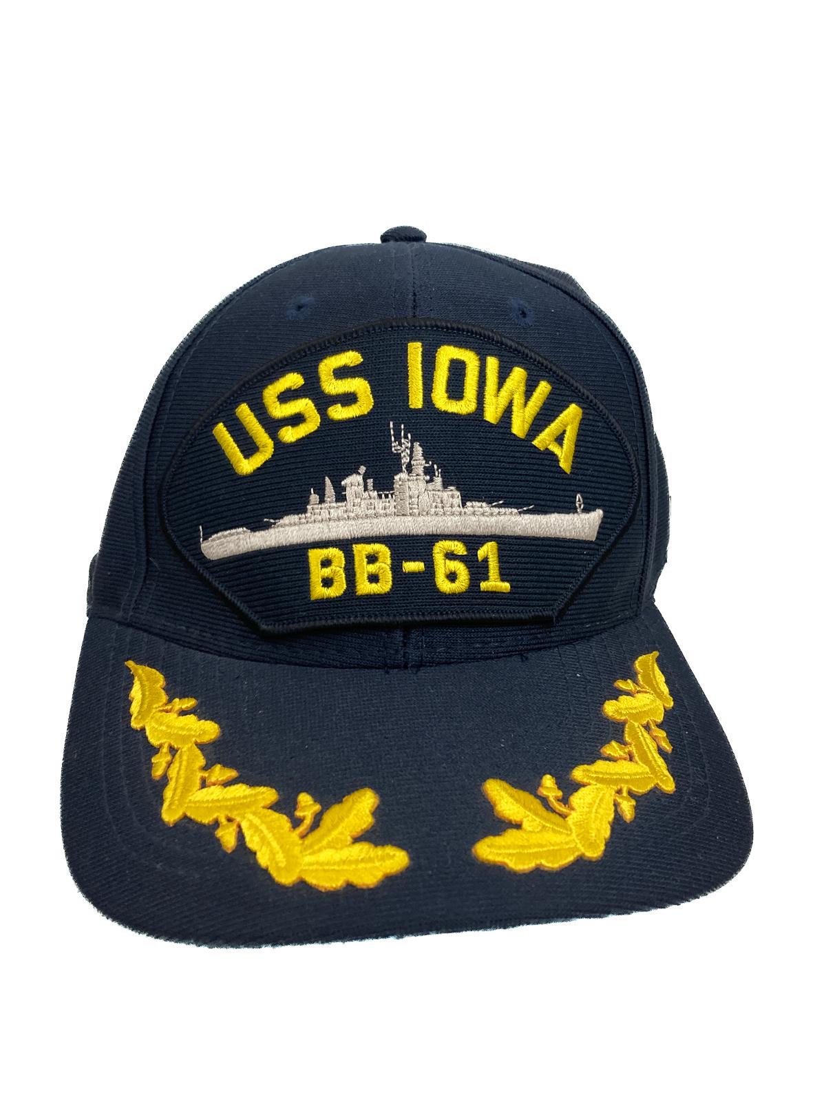 Vintage Navy USS Iowa BB-61 Snapback Embroidered Hat by Eagle