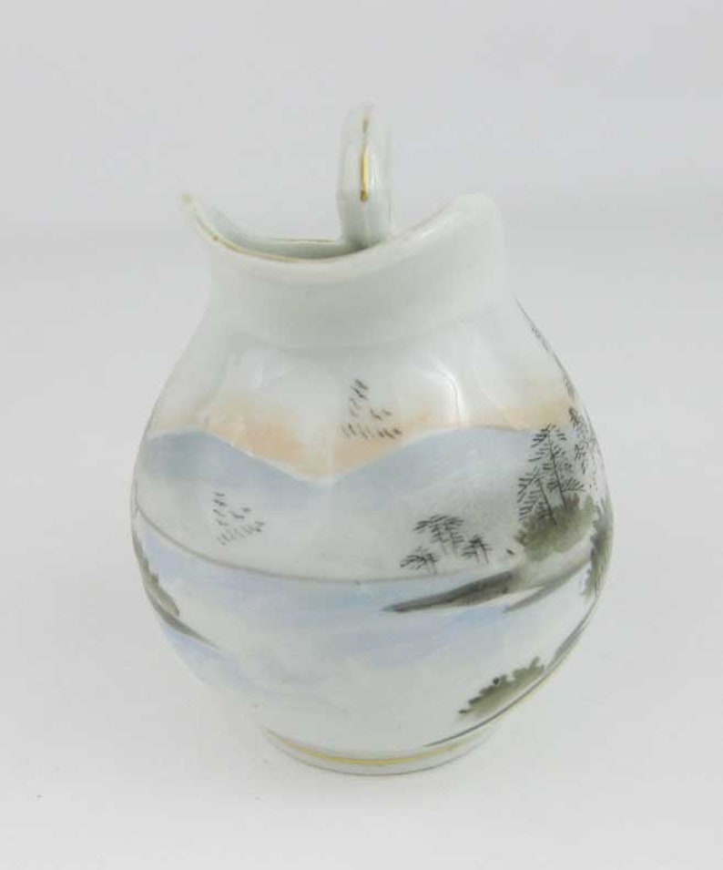 Vintage Japanese Milk Jug Creamer Village Scene Signed Etsy