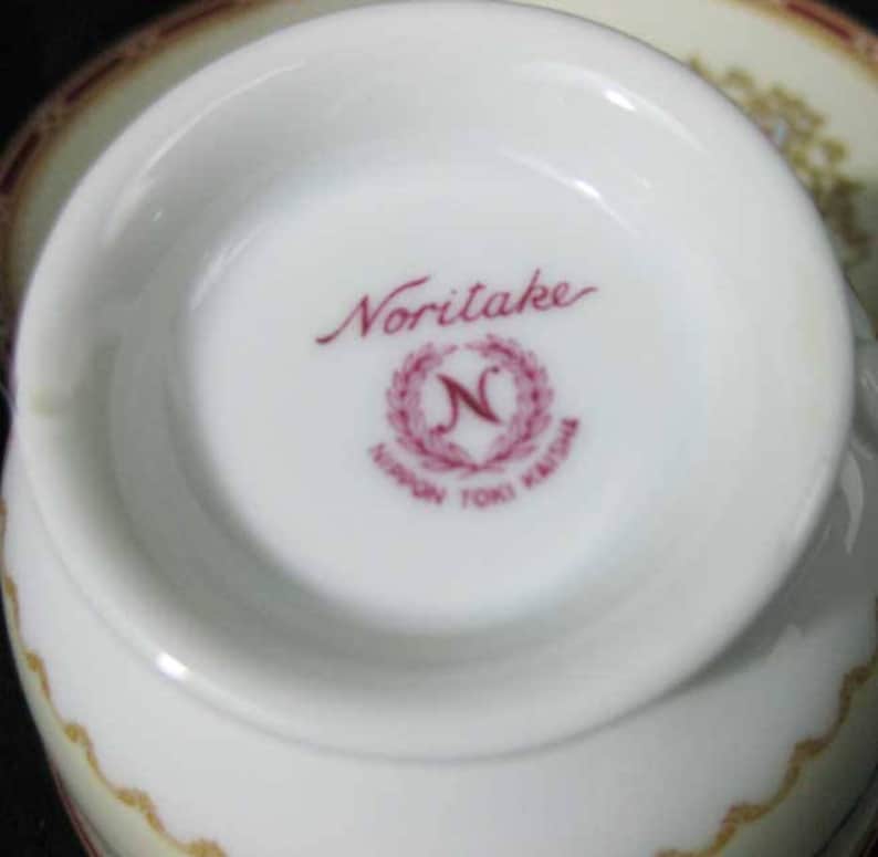 Noritake Nippon Toki Kaisha Pattern 1802 Tea Cups & Saucers Etsy
