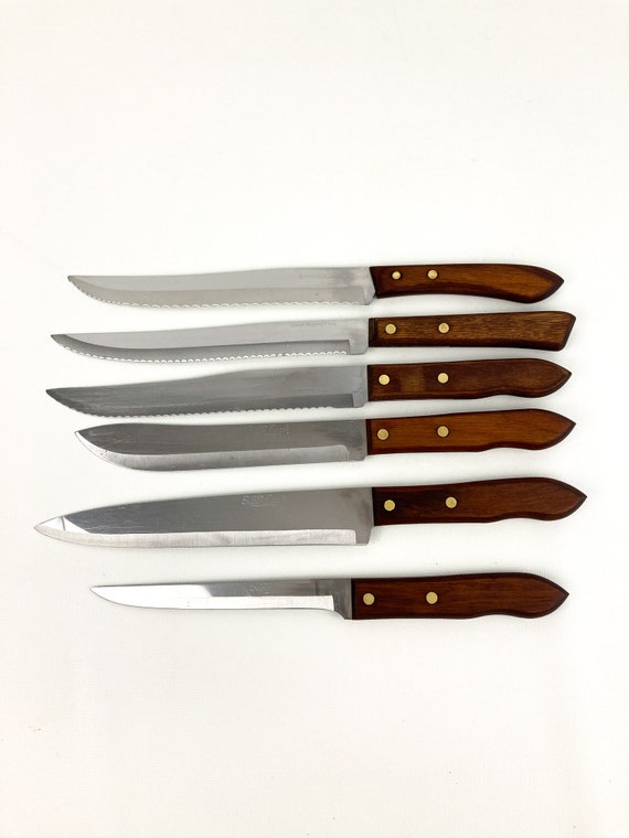 MCM Ecko Flint CLASSIC Stainless Knife SET of 4 Large Knives Made in USA