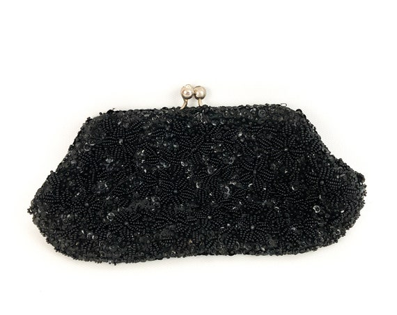 Vintage Richere Bag By Walborg Black Beaded & Seq… - image 2