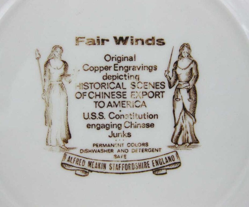 4 Alfred Meakin Fair Winds Brown Bread~Dessert Plates Ships