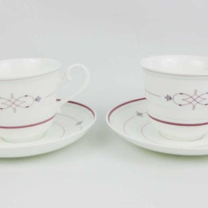 Heinrich Germany Villeroy & Boch Aragon Tea Cups And Saucers (2 Sets)
