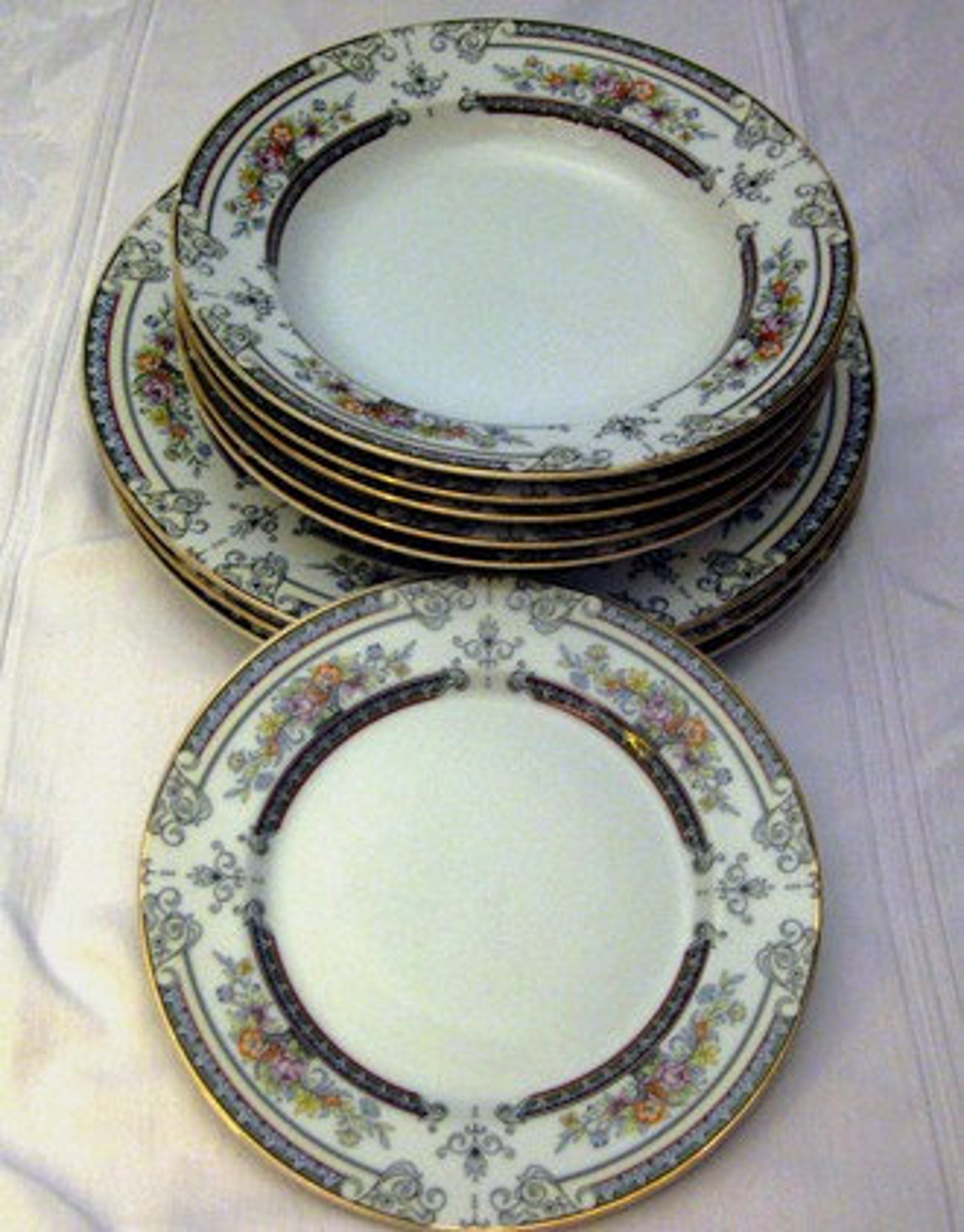 MIKASA FINE CHINA 9 PIECE LOT CAMBRIDGE PATTERN Etsy