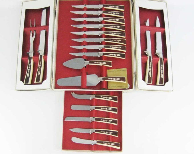 Vintage Sheffield Regent Cutlery Set 19 Piece Treasure Chest Made in