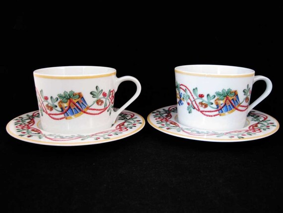 block spal china whimsy christmas cups saucers 2 sets made etsy whimsy christmas china