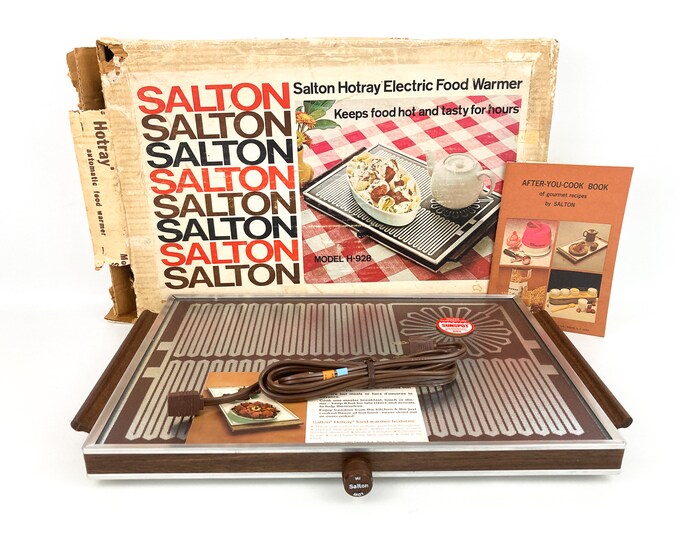Vintage Salton Electric Glass Hotray Automatic Food Warming Tray Hot