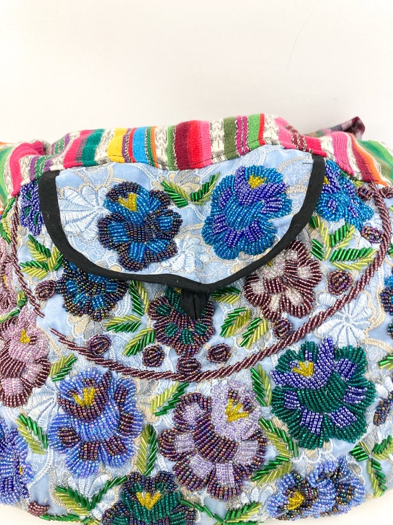 Vintage Metalic Embroidered & Beaded Boho Hippie … - image 3