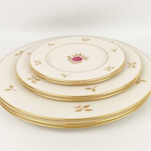 Vintage Lenox Rhodora #P471 Dinner Plates, Salad Plates,Bread/Dessert Plates 7 PCS