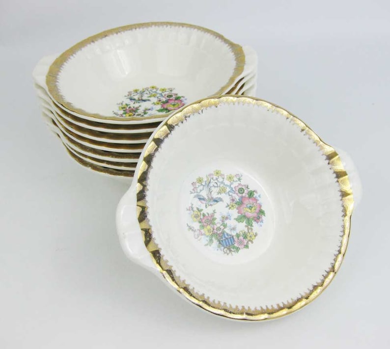 Vintage Cronin China Co Pattern CO13 Lugged Cereal Bowls 8 Etsy