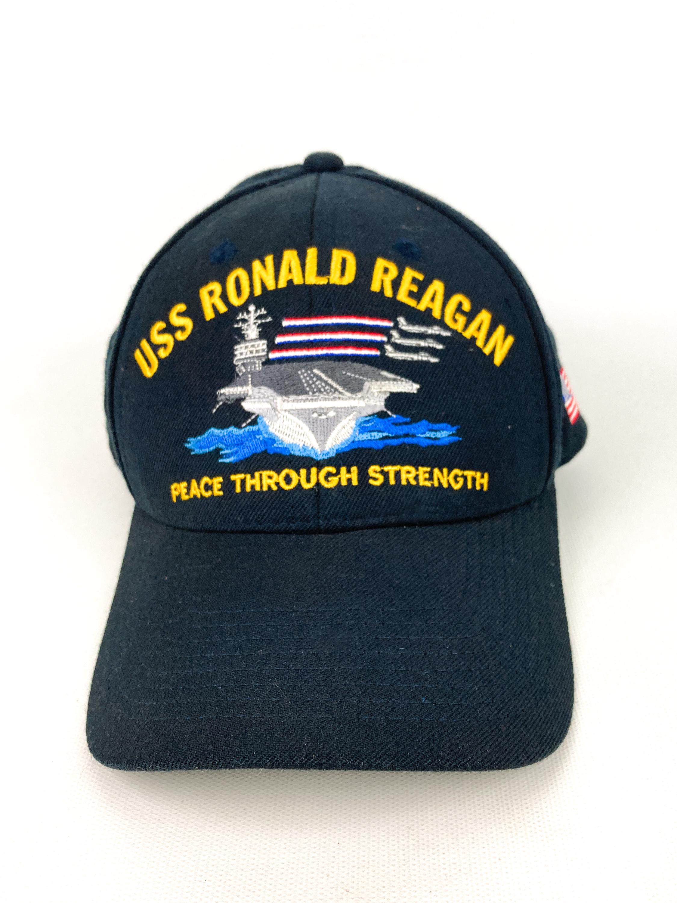 Navy USS Ronald Reagan CVN 76 Embroidered Ball Cap Hat~seaworthy