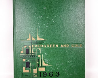 Vintage 1963 University Of Alberta Canada Evergreen & Gold Yearbook