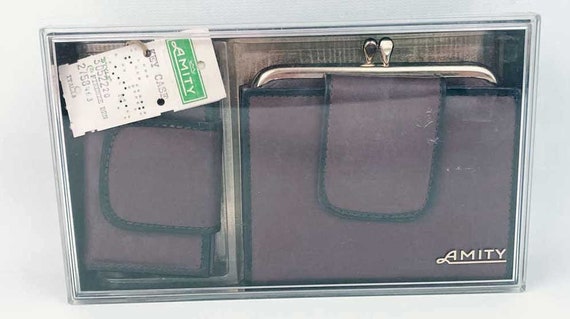 Amity Flip-lock Key Case Caddy & French Leather Wallet Coin Purse