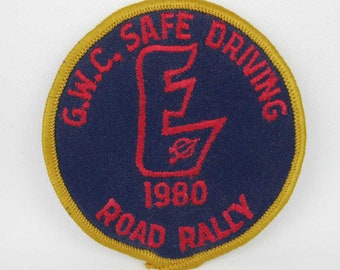 Vintage BSA Boy Scout Patch Great Western Council 1980 Safe Driving Road Rally