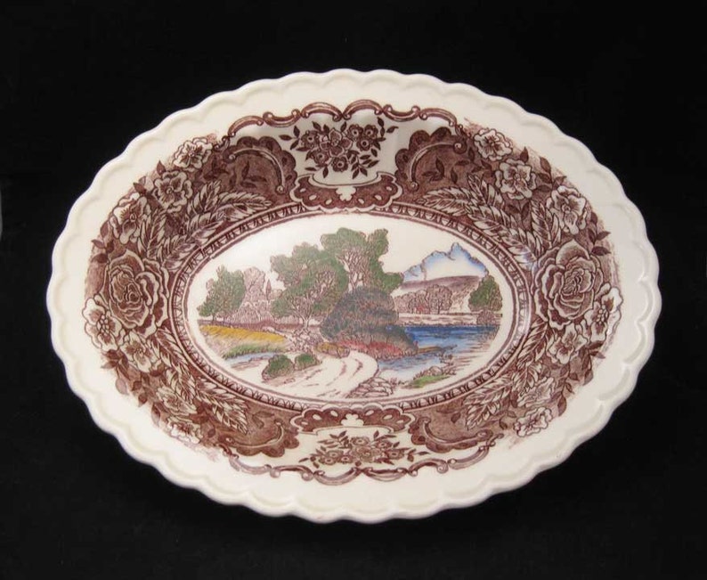 10 Vernon Kilns 1860 Poppytrail Oval Vegetable Bowl Circa 1940/'s Made In U.S.A