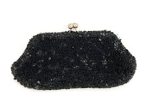 Vintage Richere Bag By Walborg Black Beaded & Seq… - image 3