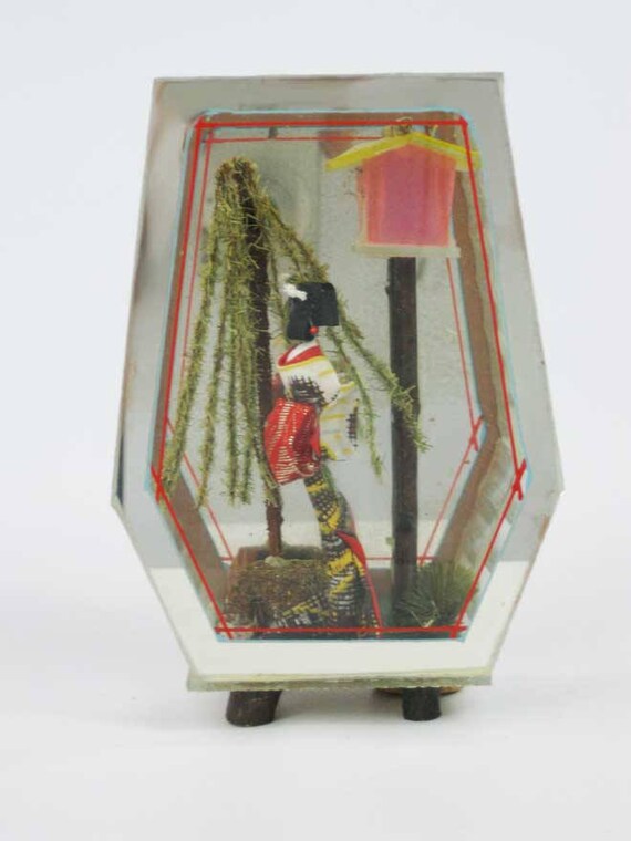 japanese geisha dolls in glass cases for sale