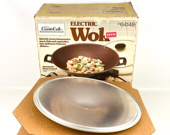 Vintage West Bend Immersible Electric Skillet Fry Pan #102