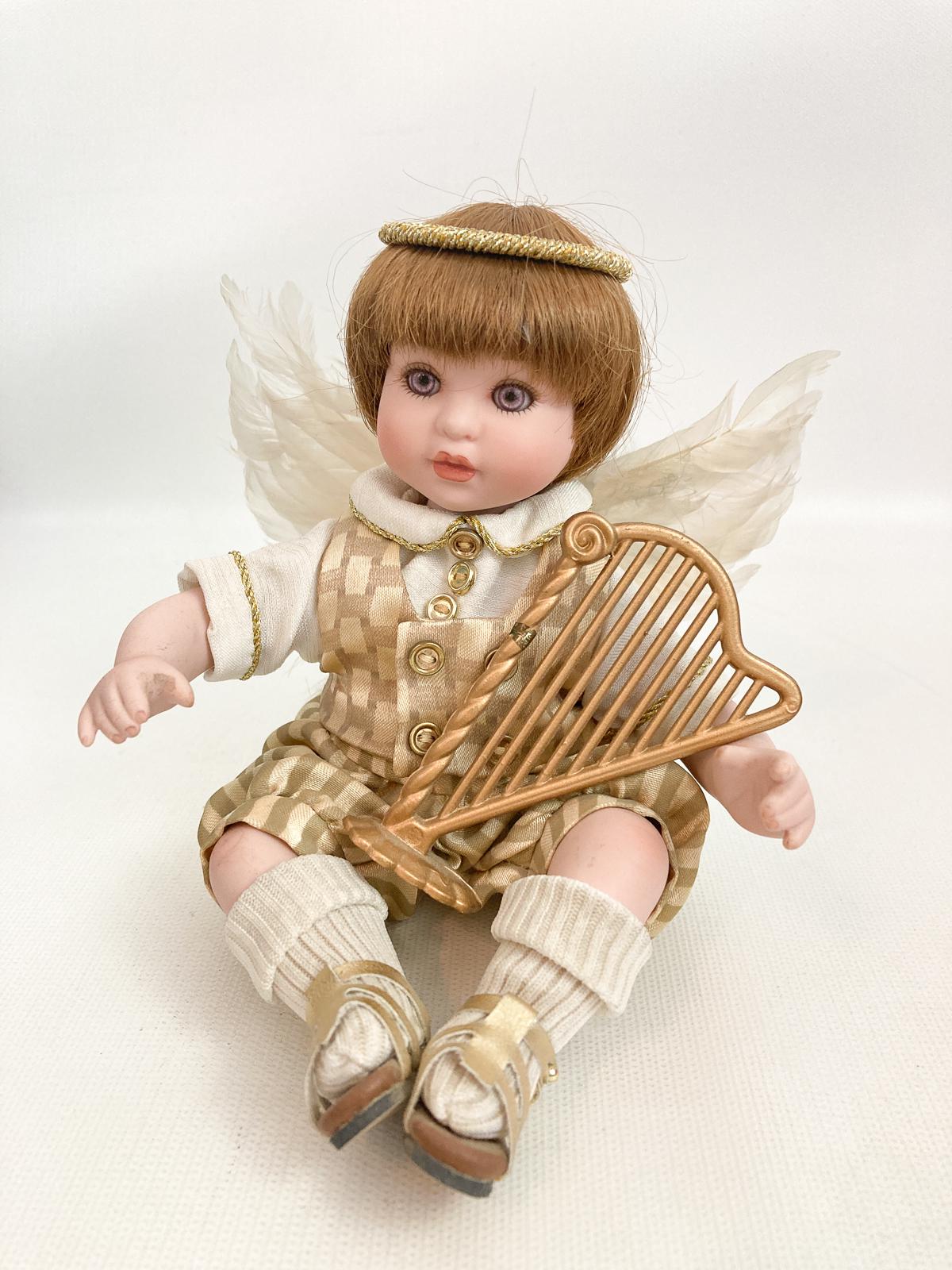 サンリオデラックス和風結婚式ドール ダニエル 非売品 2002 Vintage 2002 Marie Osmond Angel Baby Tiny Tot Doll W/harp, Wings