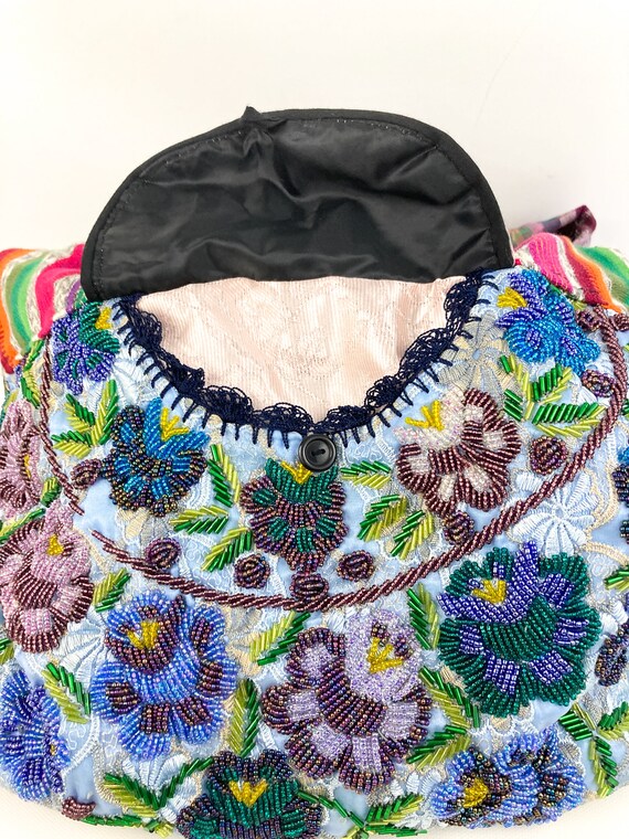 Vintage Metalic Embroidered & Beaded Boho Hippie … - image 4