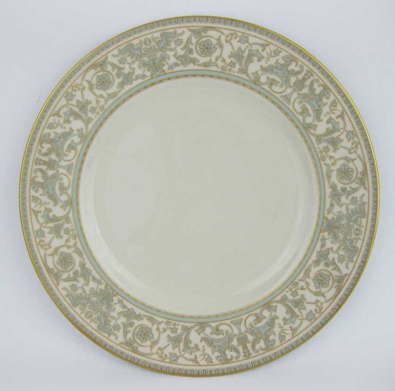 Gorham Lorenzo De Medici Green /& Gold Salad Plate 8-14 Excellent Condition