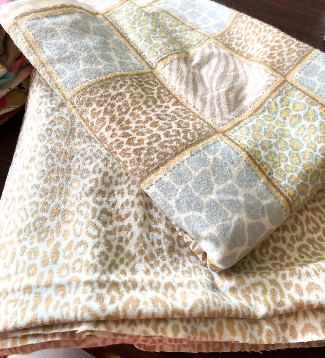 Flannel Quilt Blanket Yardage Baby Nursery Leopard Print 2 Etsy