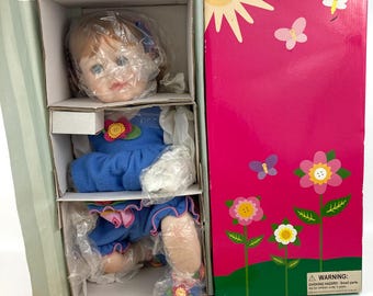 Marie Osmond Vinyl Doll Babies A Bloom "Blossom" Collector's Edition W/Heart Beat Box 18" 2004 Hand Numbered!