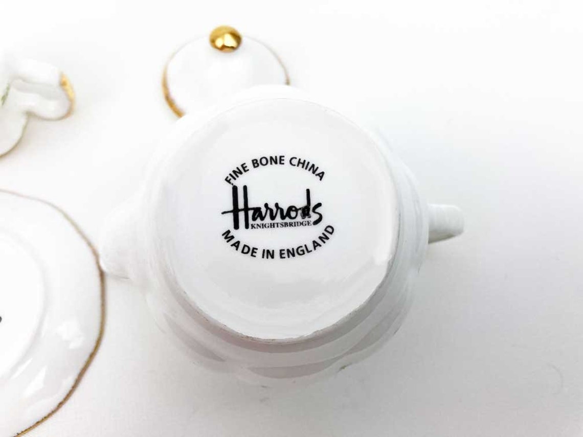 Vintage Harrods Fine Bone China Mini Miniature Tea Set 8 Etsy