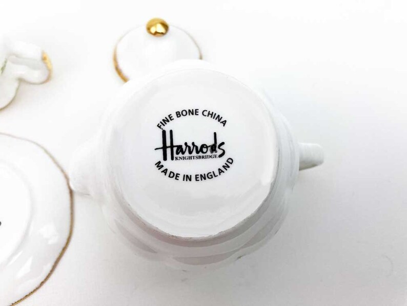 Vintage Harrods Fine Bone China Mini Miniature Tea Set 8 Etsy