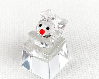 Vintage Swarovski Crystal Jack in the Box Clown Figurine 1.25