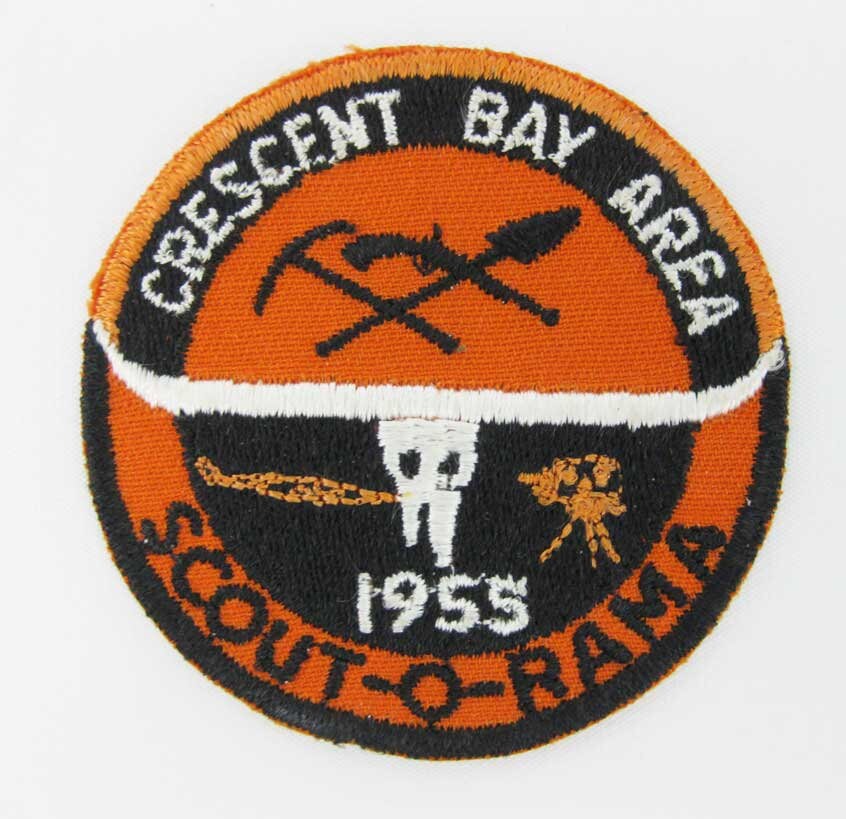 Vintage BSA Boy Scout Patch Crescent Bay Area 1955 Scout-O-Rama Like New Cond.
