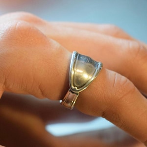 silver ring made of cutlery