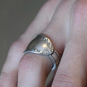 silver ring made of cutlery