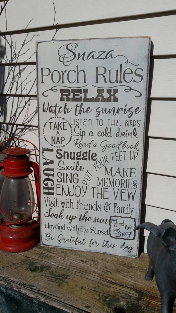 Items similar to Porch Rules sign Front Porch rules Back Porch rules