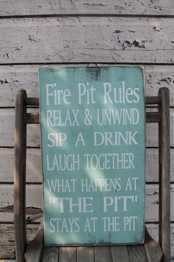 Custom Fire Pit Rules Sign Campfire Backyard Decor Custom Fire Pit Rules Sign Campfire Backyard Decor