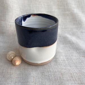 Handmade Ceramic Thumb Cup | Handleless Stoneware Coffee Cup | Unique British Gift | Ceramic Wine Cup | Dimple Cup | Cortado Coffee Cup |Mug