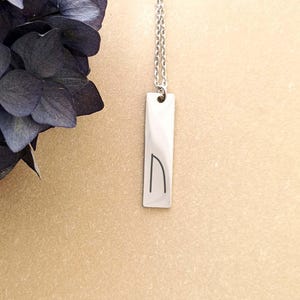 URUZ runes Personalized Protection Amulet | Vertical Gold plated Charm | Elder Futhark Viking Talisman | Customize Name Engraved Necklace