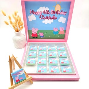 Caixa de chocolate personalizada – Natal – Lembrancinha – Chocolate – Ideias para presente – Peppa Pig