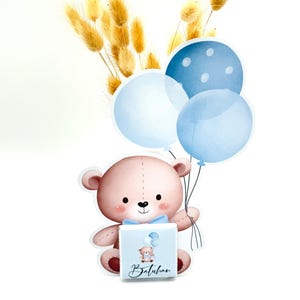 Cartes en chocolat personnalisées pour mariage, circoncision, anniversaire, cadeaux pour enfants, barre chocolatée, ours en peluche, ballons bleus