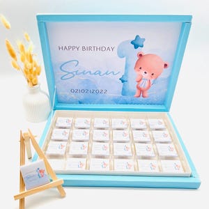 Gepersonaliseerde chocolade doos – bruiloft, Sünnet, verjaardag – gast cadeau, bedankje, kinderfeestje, decoratie voor chocoladerepen, cadeau idee