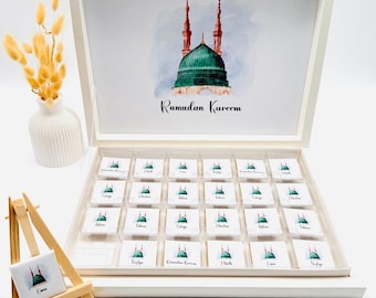 Schokobox personalisiert – Hajj Mubarak / Umrah Mubarak – Hac Ümre Hediyesi – Gastgeschenk Hadsch Geschenkidee Islamisch