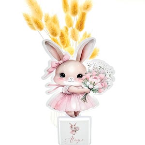 Cartes en chocolat personnalisées pour circoncision de mariage, cadeau d'anniversaire pour invités, cadeau de fête, anniversaire d'enfants, barre chocolatée lapin rose