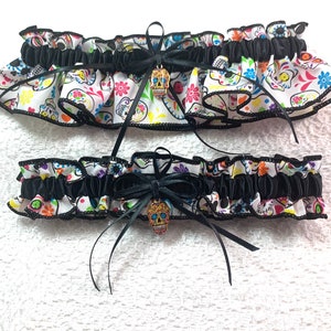 Sugar Skull Wedding Garter Set