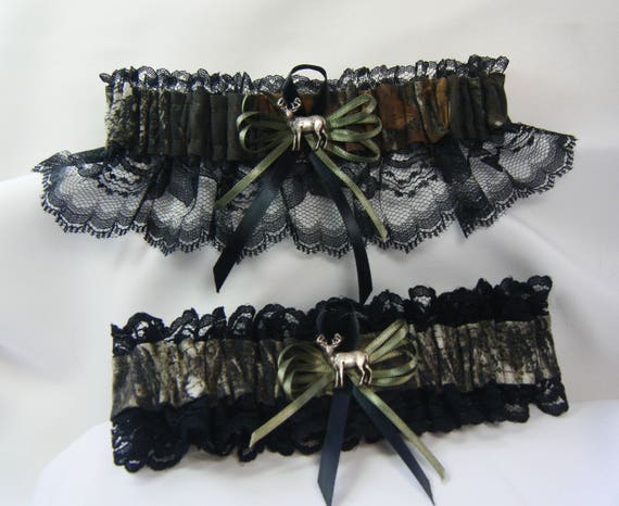 Camo Garter MOSSY OAK Black Lace Camouflage