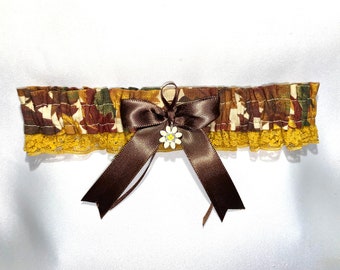 PORSCHE*** YELLOW FALL wedding garter or prom garters.