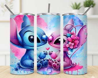 Stitch 20oz-30oz Tumbler Wrap PNG | Cute Lilo & Stitch Cup Design | Disney Inspired | Digital Download | Perfect Gift for Fans Kids
