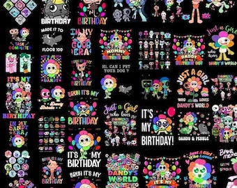 Dandy's World Stickers: Lustiges dekoratives PNG (Digital Download)