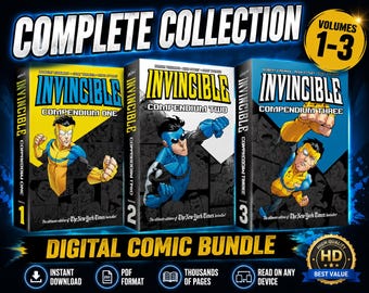 Unbesiegbar Kompendium Vol. 1-3 Komplette Sammlung Digital Comic Bundle | Ultimatives Superhelden-Lesepaket