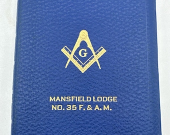 Holy Bible Masonic Edition 1940 Mansfield Lodge Ohio Rare Leather