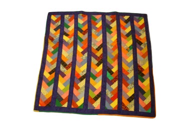 Patchwork Quilt with Bright Colours.